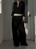 Madel Unbalanced Wrap Skirt Pants