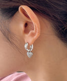 Eleni Heart Cubic Earrings