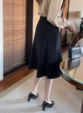 [Tie set] Repodi Satin Wrapped Shirred Blouse
