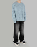 Cable mohair knit