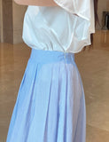 Btel Seersucker Stripe Banding Skirt