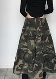 LACE SHIRRING FLARE SK