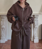 Dove Snap Two-Way Hooded Zip-Up