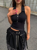Lucy Stud Collar Halter Sleeveless