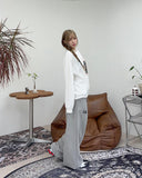 Bello Crack Lettering Wide Pants