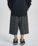 Check Mixed Bermuda Pants