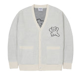 Big Line Bear Smile Knit Cardigan