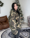 Henard Camo Quilted Hood Jumper