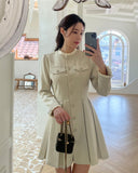Cren Shirring Pleats Mini One Piece