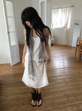 Chinatsu ribbon shirring sleeveless