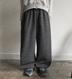 [unisex] Asoko banding ribbed wide pants