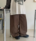 Minami Brown Washing Cotton Wide Pants