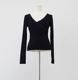 Steel Stud V-Wrap T-shirt