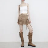 Noir String Pleats Skirt
