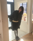 Chizen Corduroy A-Line Midi Skirt