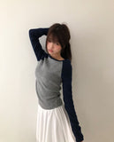 Been Color Matching Brushed Raglan T-shirt