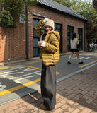 Ben's Herringbone Curved Balloon Denim Pants