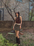 nylon strap cargo pocket skirt