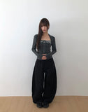 Bil Dot Square Stripe Warmer Long Sleeve T-Shirt