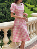Manilo Puff Tweed Check One Piece