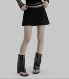 eyelet mini skirt
