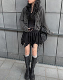 Hota Tiered Shirring Span Mini Skirt