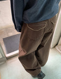 Calted Cotton Embroidered Balloon Wide Pants
