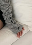 Heave Button Linen Sweatshirt