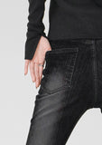 Red scales denim