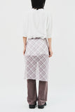 (W) Brin Checked Wrap Skirt