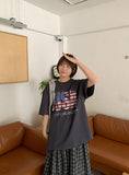 [unisex] Kemnio Printing Over Short Sleeve Tee