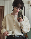 Rogers round emboss cardigan