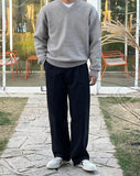 Less two-tuck cotton wide pants