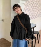 Nellicky Pintuck Round Collar Blouse