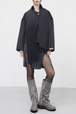 Momen muffler handmade short coat