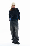Binen teen brush balloon denim pants