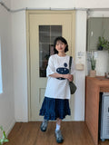 Imilve Dot Embroidery Over Short Sleeve Tee