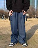 Bowen two-tuck balloon denim pants