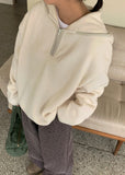 MV Color Matching Half Zip-Up Fleece Hoodie