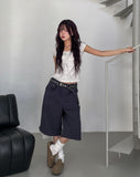 Dot Ribbon Shirring Puff Off-Shoulder Short Sleeve