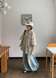 Huchi Summer Washing Denim Balloon Wide Pants