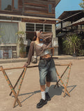 Cult Wide Bermuda Denim Pants