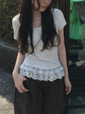 Jame Frill Tiered Short Sleeve T-Shirt