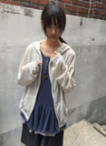 Katarzy Punching Knit Hood Zip-Up