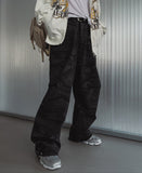 Coil camo snap parachute pants