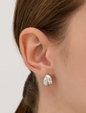 Plump Twist Silver (W) One-Touch Earrings S