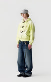 studded denim roll-up pants