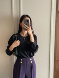 Jay Round Satin Blouse