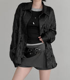 Wessel Wrinkle Loose Fit Satin Shirt