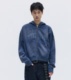 WASHED CROP HOOD ZIP-UP